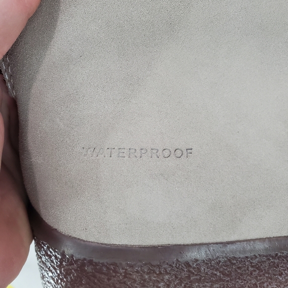 New Free People x Cougar Taupe Suede Leather Cozy Boots Sheep Shearling SZ 9 - Picture 9 of 16